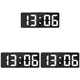 thumbnail image 1 of Nuevo Reloj LED Reloj Digital Pantalla Reloj Coreano para Estudiantes Y Mesita Noche (carcasa Negra Y Letras Blancas), 1 of 6