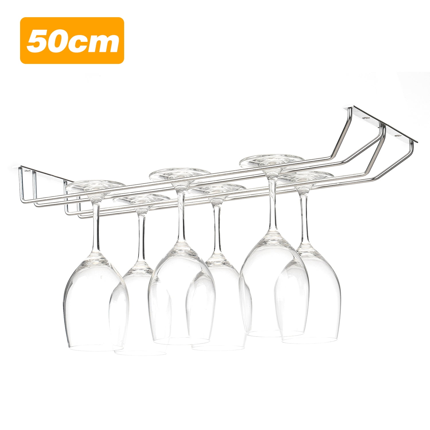 Stainless Steel Stemware Rack Wire Hanging Rack Under Wine