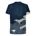 thumbnail image 5 of Camisetas de Manga Larga para Hombre de Algodón, Impresión Cuello Redondo Moda Casual Camisetas de Manga Corta para Diario Y Casual, 5 of 5