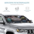 thumbnail image 3 of DouZhe Car Sunshades for Windshield, Colorful Sea Stones Pebbles Pattern Car Sun Shade Block Heat and UV Rays, 55" x 30", 3 of 8
