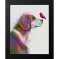 thumbnail image 2 of Fab Funky 12x14 Black Modern Framed Museum Art Print Titled - Beagle Rainbow Splash, 2 of 5