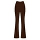 thumbnail image 4 of Pantalones de yoga de cintura alta y talle alto para mujer - Pierna ancha, poliéster/spandex, tallas S-XXL, aptos para fitness/casual, secado rápido, alta elasticidad, 4 of 5