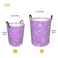 thumbnail image 5 of Haiem Lilac Glittering Leather Dirty Clothes Laundry Basket,Sturdy & Waterproof,Collapsible Round Design For Efficient Space Management,Multi-Purpose Storage Basket, 5 of 8