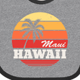 thumbnail image 4 of Inktastic Maui Hawaii Retro Sunset Boys or Girls Baby Bib, 4 of 4