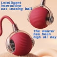 thumbnail image 2 of Interactivos para Gatos Pelota Juguete Ejercicio Con Cuerda Suministros () Rojo, 2 of 7