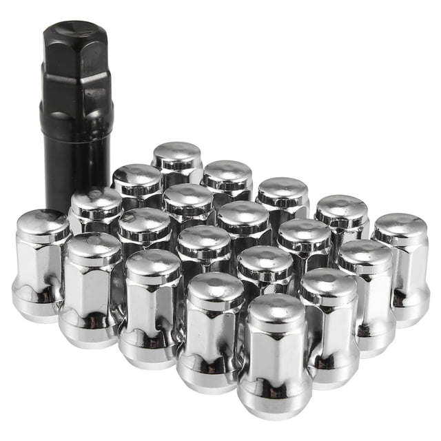 Tuerca de Rueda Heptágono M12x1.5 Unique Bargains 32mm Plateado Tono 21uds
