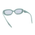 thumbnail image 4 of Womens Retro Mod Oval Thick Plastic Fashion Chic Sunglasses Green - Grey, 4 of 4