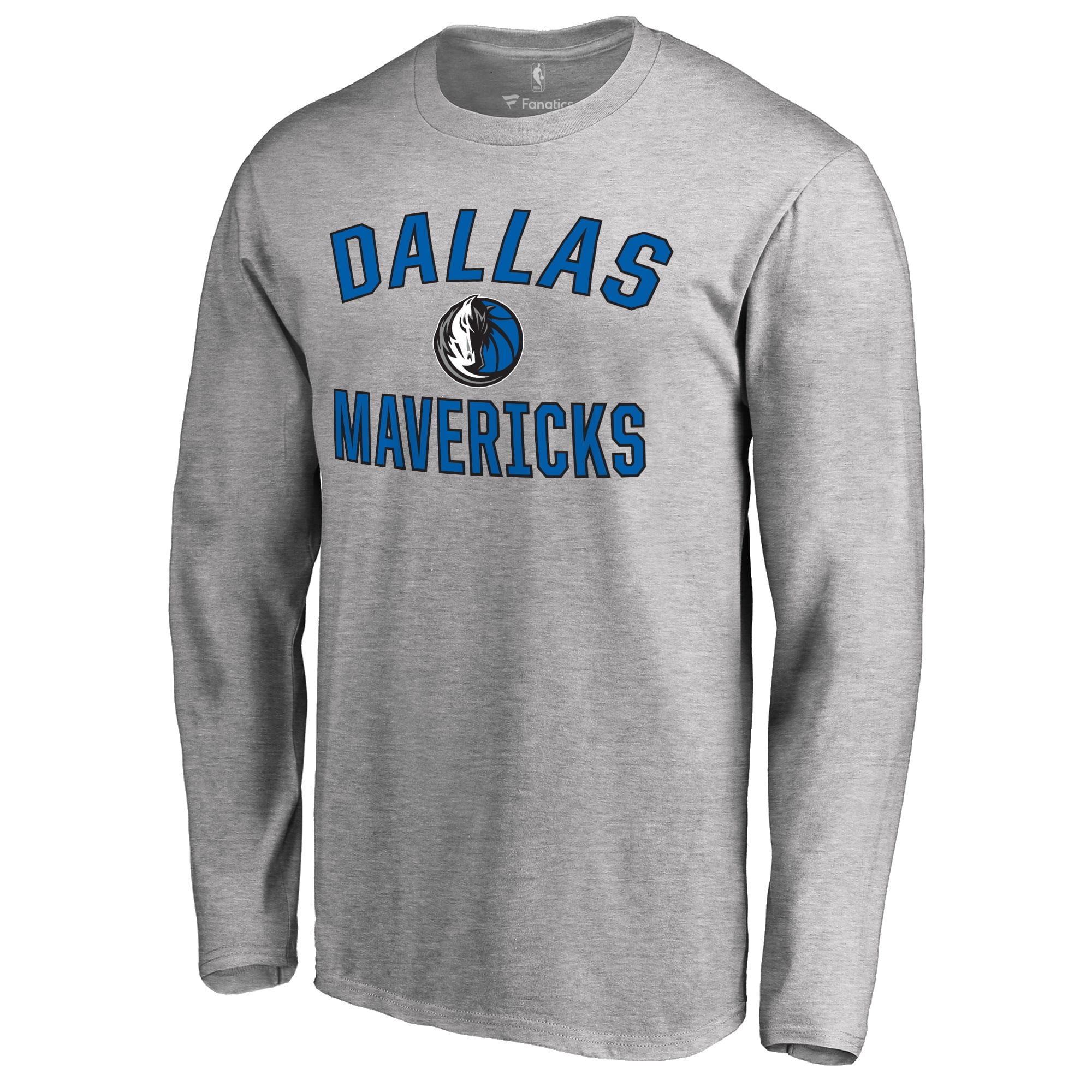 Men's Ash Dallas Mavericks Victory Arch Long Sleeve T-Shirt