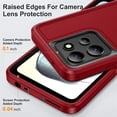 thumbnail image 5 of For Motorola Moto G Play 2025 Case, Moto G Play 2025 Phone Case With Built In Kickstand, Shockproof/Dustproof/Drop Proof Heavy Duty Military-Grade Rugged Protective Cover For Moto G Play 2025,Red, 5 of 9