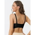 thumbnail image 2 of Unique Bargains Women's Strapless Bras Wirefree Adjustable Straps Push-up Removable Pads Bralette Black M, 2 of 6
