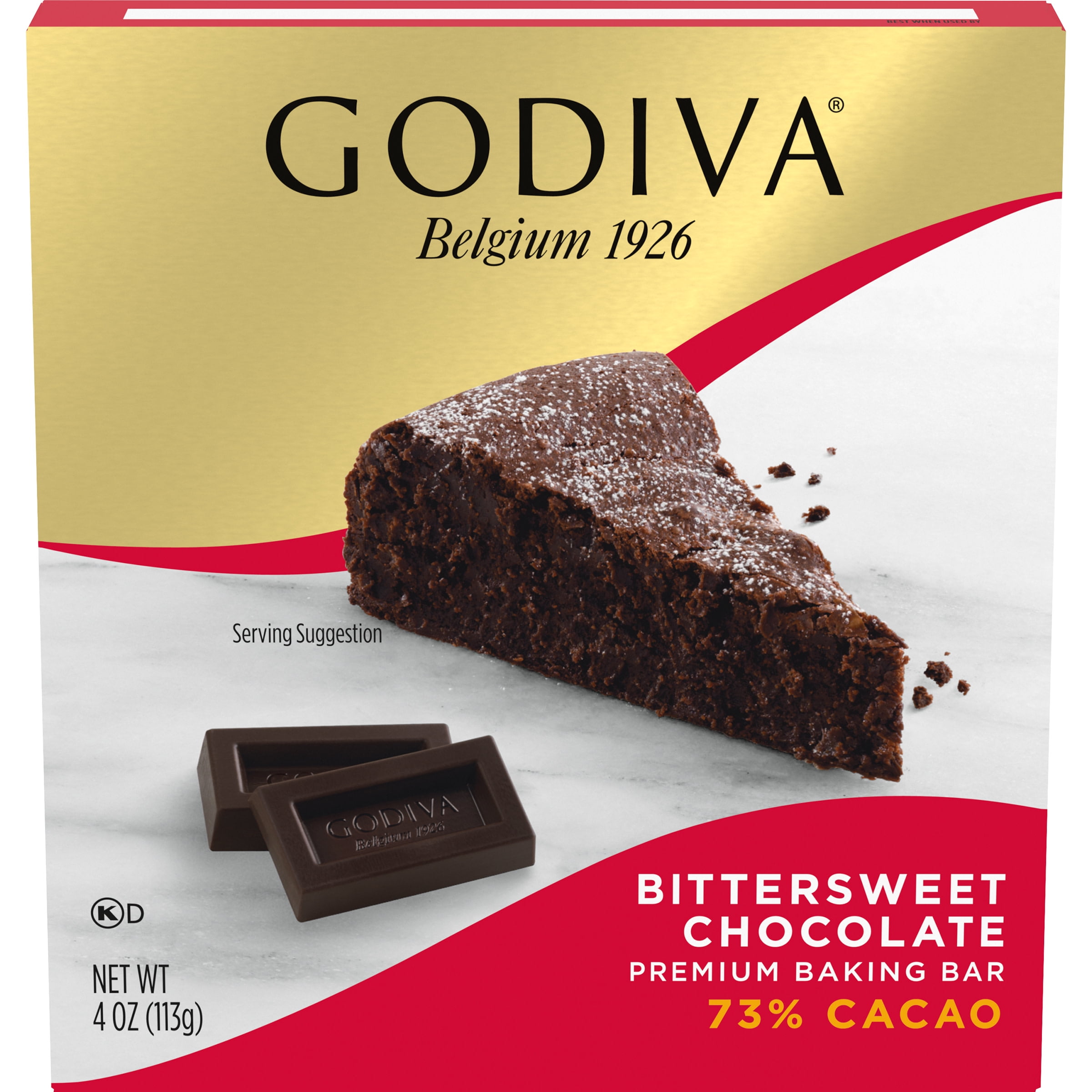 Godiva Bittersweet Chocolate Premium Baking Bar with 73 Cacao, 4 oz