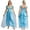 Light blue, variant on Womens Sequin Belly Jumpsuit Trim Pumpkin Dance Pants With Tulle Overlay One-piece Romper