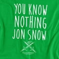 thumbnail image 2 of Game of Thrones You Know Nothing Jon Snow Unisex Adult T-Shirt, Kelly Green, Large, 2 of 6