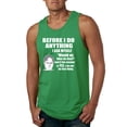thumbnail image 1 of Wild Bobby, Office Dwight Quote Before I Do Anything, Pop Culture, Men Graphic Tank Top, Kelly, Large, 1 of 4