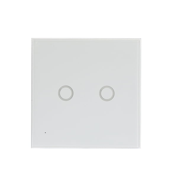 NEO Coolcam Wifi Interruptor de luz de montaje en pared de 2 bandas Panel de vidrio Interruptor de luces inteligentes para el hogar EU Sweethay DZ7335-00B
