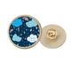 thumbnail image 1 of Cloud paraguas lluvia corazon Broche de oro metálico circular, 1 of 3
