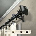 thumbnail image 3 of InStyleDesign  Eugene Adjustable Curtain Rod 13/16 inch dia. Satin Nickel 18 to 28 inches Silver Finish, 3 of 5