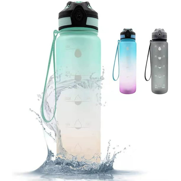 32oz Water Bottle, Motivational Water Mugs with Time Marker & Removable  Strainer, Fast Flow BPA Free for Fitness, Gym, School and Office
