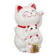 thumbnail image 3 of Fortune Cat Ornament, 4.5in Solar Powered Smiling Cat, Automatic Hand Waving Fortune Cat With Storage Box For Desk Window Car Dashboard Home Restaurant Hotel Cafe, 3 of 8