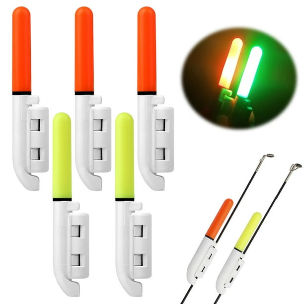 5pcs Led Fishing Rod Glow Lamp Waterproof Night Fishing Bite Alarm Glow Stick  Fishing Tackle Accessories 