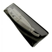 Classic Samurai CS-102 Stainless Steel Professional Barber Straight Edge Razor with 100 Shark Single Edge Razor Blades