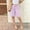 Purple, variant on Girls Bermuda Shorts Lightweight Adjustable Strip Baggy Fit Summer Casual Sports Shorts Pink 8