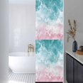 thumbnail image 3 of Sun Blocking Glass Window Film, Pink Turquoise Ombre Window Privacy Film Frosted, Abstract Beach Waves Gradient Reusable Windows Privacy Sticker for Home Decor, Nursery, 23.6 x 78.7 Inches, 3 of 9