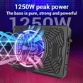 thumbnail image 3 of Subwoofer 10 Inch 1250W Car Subwoofer Slim Active Powered Under Seat Car Subwoofer Built in Amplifier Remote Control Low Pass Gain Boost Deep Bass for Truck SUV, 3 of 7