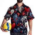 thumbnail image 4 of Love Men's Short Sleeve Casual Printed Button Down Beach Shirt - Summer Hawaiian Top, 4 of 6