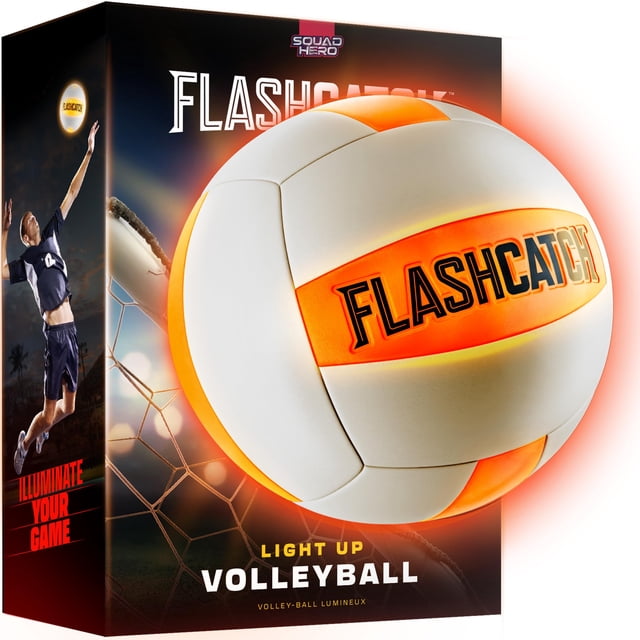 Pelota luminosa FlashCatch de voleibol Light Up, tamaño oficial