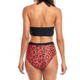 thumbnail image 2 of Womens Two Piece Swimsuits High Waisted Halter Nece Bathing Suit Tummy Control Swimwear, 2 of 5