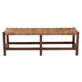 thumbnail image 2 of bali & pari Liza Bohemian Natural Seagrass and Wood Accent Bench, 2 of 6
