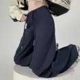 thumbnail image 3 of Womens Spring And Autumn High Waist Wide Leg Straight Casual Sports Overalls, 3 of 6