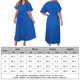 thumbnail image 2 of Vestido de mujer A Line Elegante vestido largo con cuello en V para cóctel de boda (Azul S) FLhrweasw Para estrenar, 2 of 8