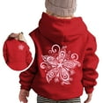 thumbnail image 1 of PMVFHDE Sweat à Col Rond pour Filles Mode Décontractée Imprimé à Manches Longues Rouge,160, 1 of 7