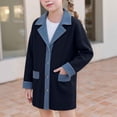 thumbnail image 5 of Liyamei Girls Two Tone Denim Style Jacket with Lapel for Fall Casual Warm Wear Size 7-8 Years, 5 of 6