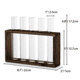 thumbnail image 4 of Tabletop Hanging Glass Planter Propagation Station Modern 5 Test Tube Flower Bud Vase in Wood Stand Rack Tabletop Terrarium for Hydroponic Plants Cuttings Office Home Decoration, Gift for Plant Lover, 4 of 6