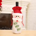thumbnail image 3 of 3 piezas de fundas para botellas de vino navideñas con cordón reutilizable C, 3 of 5