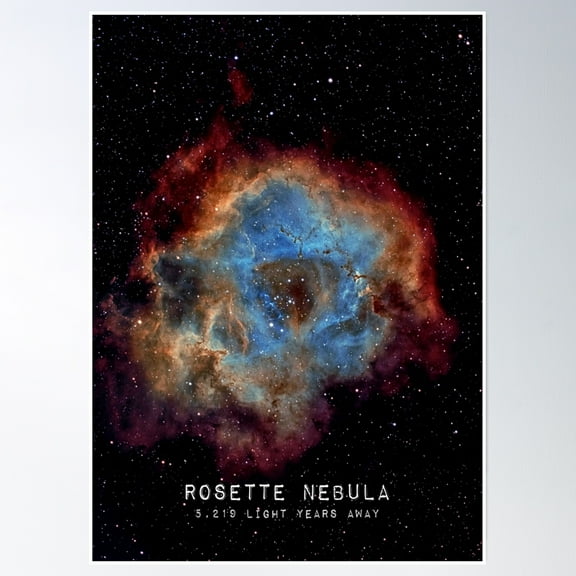 Rosette Nebula Poster Wall Art, Modern Wall Decor, 8x12 UNFRAMED