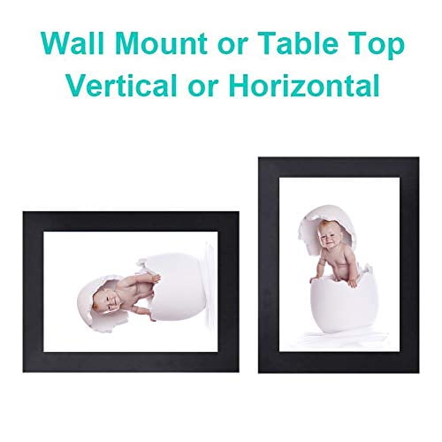 PAZLOg 2 Pack Cadres Photo Noirs 35X5 en Bois Massif et Haute Définition pour Décoration Murale Ou Support de Table Cadre Photo Noir 35 par 5 Cadre Vertical Ou Horizontal comme 5x35