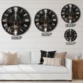 thumbnail image 4 of Designart "Timeless Passage in Black and Grey Tunnel Pointillism II" Architecture Oversized Wall Clock, 4 of 5
