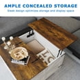 thumbnail image 4 of Farmhouse Lift-Top Coffee Table with Hidden Storage, Square Wooden Living Room Table, White, 4 of 6