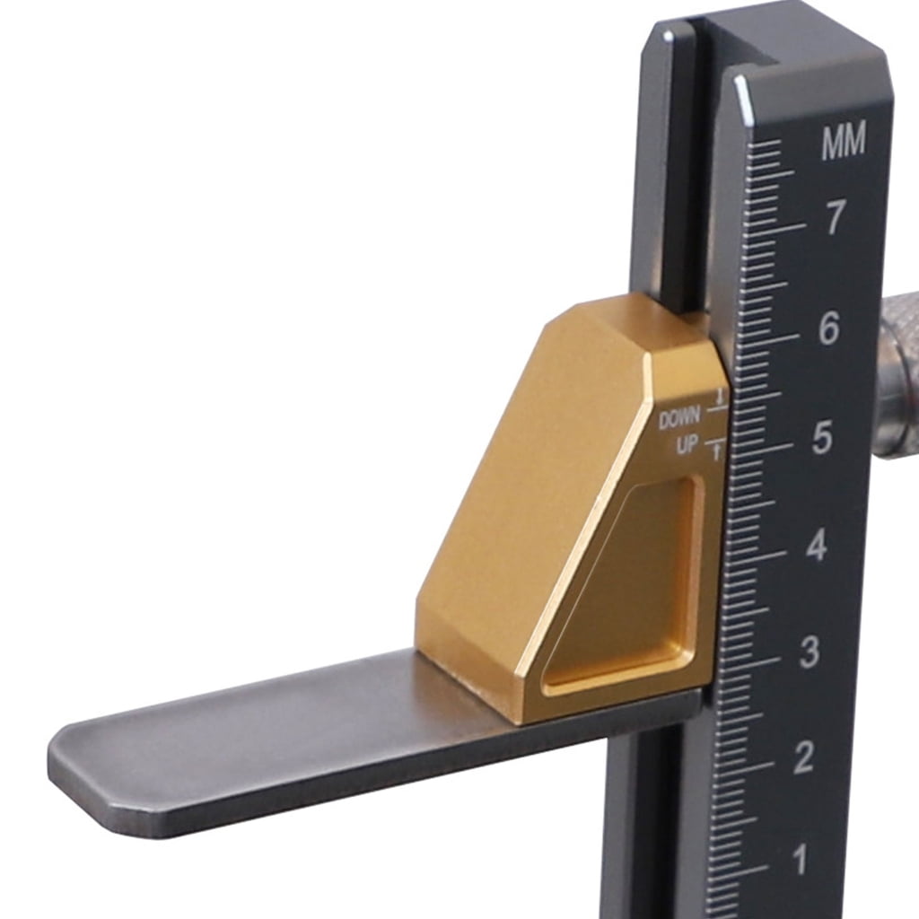 Osdhezcn Inch/Metric Scale Aluminum Router Table Height Gauge Measuring Instrument Tool