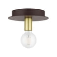 thumbnail image 7 of 45871-07 Livex Lighting Hillview - 1 Light Flush Mount in Contemporary Style - 8 Inches wide by 3.75 Inches high-Bronze Finish, 7 of 7