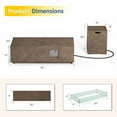 thumbnail image 2 of 42 in. Retangular Coating Steel Propane Firepit Table, 50,000 BTU Outdoor Fire Pit Table in Dark brown Wood Grain, 2 of 7