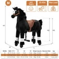 thumbnail image 7 of DEYGIA Ride on Horse for Kids with Reins and Cowboy Hat, Riding Horse Toy for 4 to 8 Years, (35.43'' Height) Ride on Horse Plush Walking Animal, Max Load 165LBS, 7 of 7
