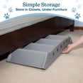 thumbnail image 2 of Dog Stairs - Foldable Pet Stairs with 4-Step Design - Non-Slip Pet Steps for Puppies, Kittens, and Small Pets by PETMAKER (Gray), 2 of 10