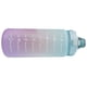 thumbnail image 4 of Botella de agua deportiva con pajita, antifugas, color degradado esmerilado, apertura con un solo clic, con asa, escala transparente, 2000 ml, verde claro, 4 of 12