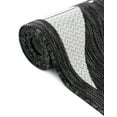 thumbnail image 6 of Unique Loom Outdoor Modern Collection Area Rug (12' Round Black and White), 6 of 10