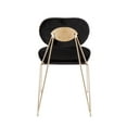 thumbnail image 5 of Gwen Contemporary-Glam Chair in Gold Metal with Black Velvet by LumiSource - Set of 2, 5 of 8